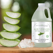 NaturSense 64.2oz Pure Organic Aloe Gel - Soothes Sunburn, Moisturizes