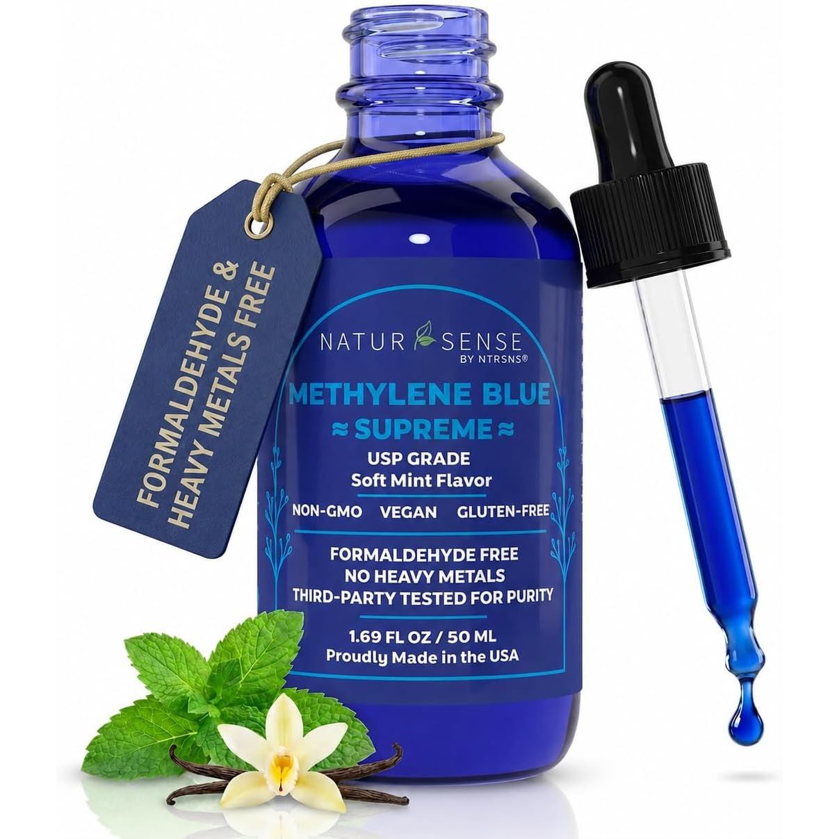 methylene blue and glutathione 10X Health Tablets - Methylene Blue Supplement with NAC, Niacinamide & Glycine - Supports Cellular Energy, Focus & Cognitive Function Methylene Blue 1% Solution, USP